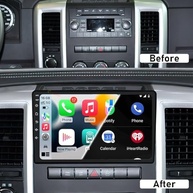Central Multimídia Android 10.1" QLED para Dodge RAM 1500/2500/3500 (2009-2012) - 8GB RAM + 128GB ROM, Wi-Fi 5GHz, Carplay/Android Auto Sem Fio + Câmera Grátis - imagem 3
