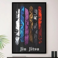 Quadro Jiu Jitsu Academia - Arte Marcial Xadrez Dojo Decorativo - imagem 5