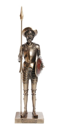 Estatueta de Bronze Fundido Dom Quixote com Lança 30 cm - Obra de Arte para Colecionadores - imagem 1