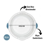 Bacia Grande 27,5L com Bico Direcionador - Ideal para Lavanderia e Tarefas Domésticas - imagem 3