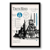 Quadro Infográfico Minas Tirith - O Senhor dos Anéis - 40x60cm | Moldura Ecológica em Madeira de Reflorestamento - imagem 2