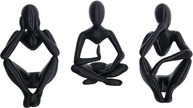 Estátuas dos Três Pensadores – Escultura Preta para Decoração de Sala e Escritório - imagem 1