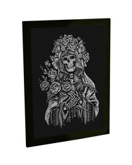 Quadro Decorativo A2 Santa Muerte Dia dos Mortos - Moldura Pronta para Pendurar - imagem 1