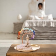 Innolites Conjunto de Árvore de Cristal dos 7 Chakras + Estátua de Buda - Decoração Zen para Casa e Escritório - imagem 3