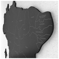 Mapa do Brasil em MDF com Divisão dos Estados e 150 Pins Adesivos | Painel Decorativo para Casa e Escritório - imagem 2
