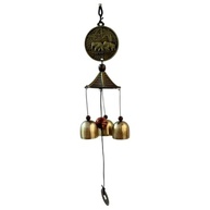 Mini Sino dos Ventos com Elefante em Metal - Som Suave e Decoração Harmônica 40cm - imagem 2