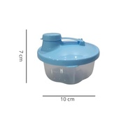 Porta Leite em Pó com 3 Compartimentos - Pote Dosador Hermeticamente Fechado para Bebês (Azul) - imagem 4