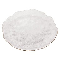 Prato para Servir Wolff Taj 26cm: Cristal Incolor com Borda Dourada - imagem 2