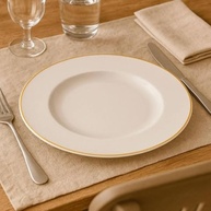 Prato Raso Filetado Tramontina Elisa em Porcelana com Borda Dourada 28 cm - Elegância e Durabilidade na Mesa - imagem 3