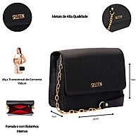 Bolsa Bag Balada Pequena com Corrente Dourada - imagem 2