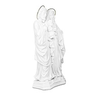 Imagem da Sagrada Família em Mármore Maciço 30cm com Auréola Dourada - Decoração Religiosa Elegante - imagem 4