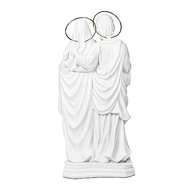 Imagem da Sagrada Família em Mármore Maciço 30cm com Auréola Dourada - Decoração Religiosa Elegante - imagem 5