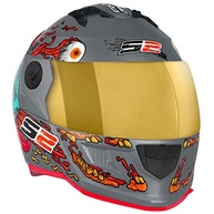 Capacete Moto Pro Tork Stealth Zombie Tam 60 - Viseira Dourada | Cinza Fosco - imagem 5