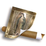Retrato de Nossa Senhora de Guadalupe com Bordas Douradas - Arte Religiosa Laminada 20,3x25,4cm - imagem 4
