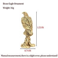 Estátuas de Águia em Bronze - Mini Ornamentos de Latão Dourado para Decoração de Mesa e Casa - imagem 3