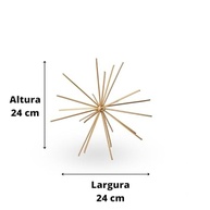 Escultura Ouriço M 24 cm Dourado em Ferro - Decoração Moderna e Elegante - imagem 4
