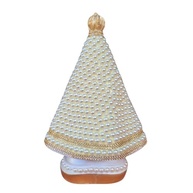 Imagem de Nossa Senhora Aparecida Perolada com Detalhes Dourados - 27cm - imagem 4