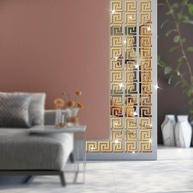 Adesivos de Parede Espelhados Geométricos Dourados – 10 Peças Removíveis 10x10cm para Decoração Moderna - imagem 5