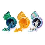 Dragão 3D Articulado Verde Brilha no Escuro – Ovo de Dragão 22cm com Juntas Flexíveis, Ornamento e Brinquedo Decorativo - imagem 4
