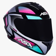 Capacete Feminino Fechado Asx Draken Spirit Prata Rosa: Segurança e Estilo para Sua Moto! - imagem 5