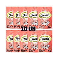 Dreamies Salmão 80g – Petisco Irresistível para Gatos Adultos - imagem 1
