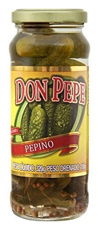 Pepinhos em Vidro 320g (180g Drenados) "Don Pepe" - imagem 2