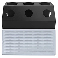 drenagem-3-aluminio-de-com-preto-em-almofada-furos-silicone-garrafas-e-de-a-premium-escorredor-a