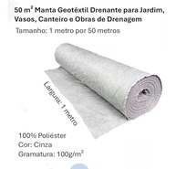 Manta Geotêxtil Drenante 50m² - Solução Ideal para Jardins e Paisagismo - imagem 2