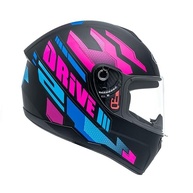Capacete Fly Drive 2 HG Atitude Preto Fosco/Rosa - Segurança e Estilo para sua Moto - imagem 2