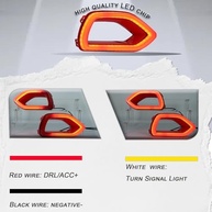 Luz de LED Sequencial para Grade Frontal Dodge Charger SRT/Scat Pack 2015-2019 - DRL e Seta Dinâmica - imagem 3