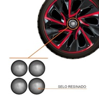 Jogo Calota Aro 14 DS4 Red Cup - C3, C4, Aircross, C5, Xsara, Berlingo + Selo Resinado - imagem 3