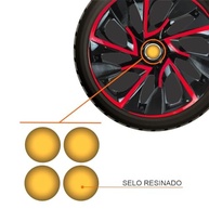 Jogo de Calotas DS4 Red Cup Aro 14 para Onix, Prisma, Corsa, Celta e Mais + Selo Resinado - imagem 3