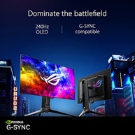 ASUS ROG Swift Monitor de jogos OLED DSC de 27 polegadas 1440P (PG27AQDM) - QHD (2560 x 1440), 240Hz, 0,03ms, compatível com G-SYNC, revestimento de microtextura antirreflexo, 99% DCI-P3, True 10 - imagem 3