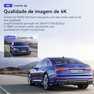 DDPAI N5 Dual: Câmera Veicular 4K Frontal e Traseira com GPS, WiFi 5G e Monitoramento 24h - imagem 3