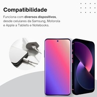 Kit Carregador Turbo 40W Duas Portas (USB-C PD + USB-A QC3) + Cabo Tipo-C: Carregue Tudo Rápido! - imagem 5