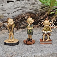 Estátua Miniatura Encantada para Jardim e Terrário - Fadas e Duendes com Bebê Dragão - imagem 5