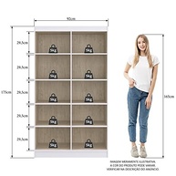 Armário Multiuso 4 Portas Dueto 5000 - Design Elegante Off White/Nogueira para Organização Inteligente - imagem 3