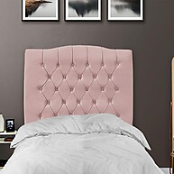 Cabeceira de Cama Solteiro Veludo Rose 90cm – Dunas - imagem 2