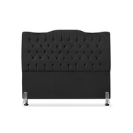 Cabeceira de Cama Casal 140cm: Veludo Preto Dunas - imagem 2