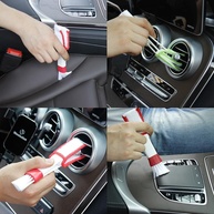 Escova de Limpeza Dupla Face para Interior de Carro e Teclado - Cinza e Branco - imagem 3