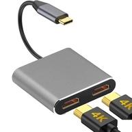 Adaptador USB-C para 2x HDMI 4K 60Hz: Expanda sua Tela com Dupla Saída! - imagem 3