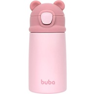 Copo Térmico Buba Ursinho Rosa - Parede Dupla para Bebês e Crianças - imagem 2