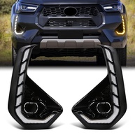 DRL Dupla Função para Toyota Hilux 2024/2025: LED Branco e Seta Âmbar Sequencial - imagem 1