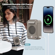 Ventilador Portátil CIVPOWER com Bateria 10000 mAh - 3 Velocidades, Clipe Duplo e Design Ergonômico - imagem 5