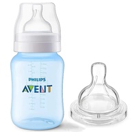 Mamadeira Anticólicas 260ml Azul + Bico 3 Philips Avent - Kit Duplo Conforto - imagem 1