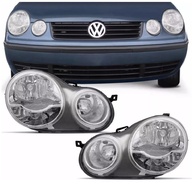 Farol Polo Hatch Sedan 2003-2006 Cromado Lado Direito (Passageiro) - Foco Duplo - imagem 1