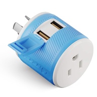 Adaptador de Tomada OREI Tipo I com USB Duplo: Sua Conexão Global com Segurança e Praticidade - imagem 1