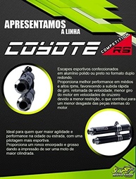 Escape Coyote Competition Duplo Alumínio Preto - Honda Biz 125 (2011+) - imagem 3