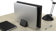 Suporte Duplo para 2 Notebooks Fechados - Mesa Vertical com Encaixes de 3,5cm e 2,2cm - imagem 3