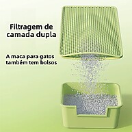 Tapete de Areia Extra Grande para Gatos com Filtro Duplo - imagem 1